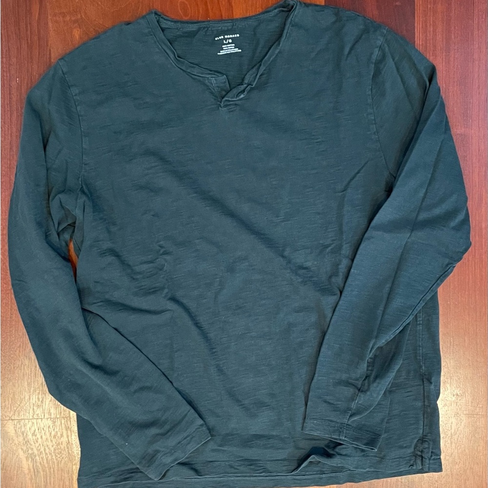 Club Monaco blue/gray long sleeve shirt